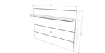 Mabu II 71" TV Panel - White High Gloss