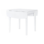 Florian 3-Piece Square Drop Leaf Dining Set - White, Light Grey