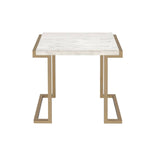 Allhallows Marble Look End Table