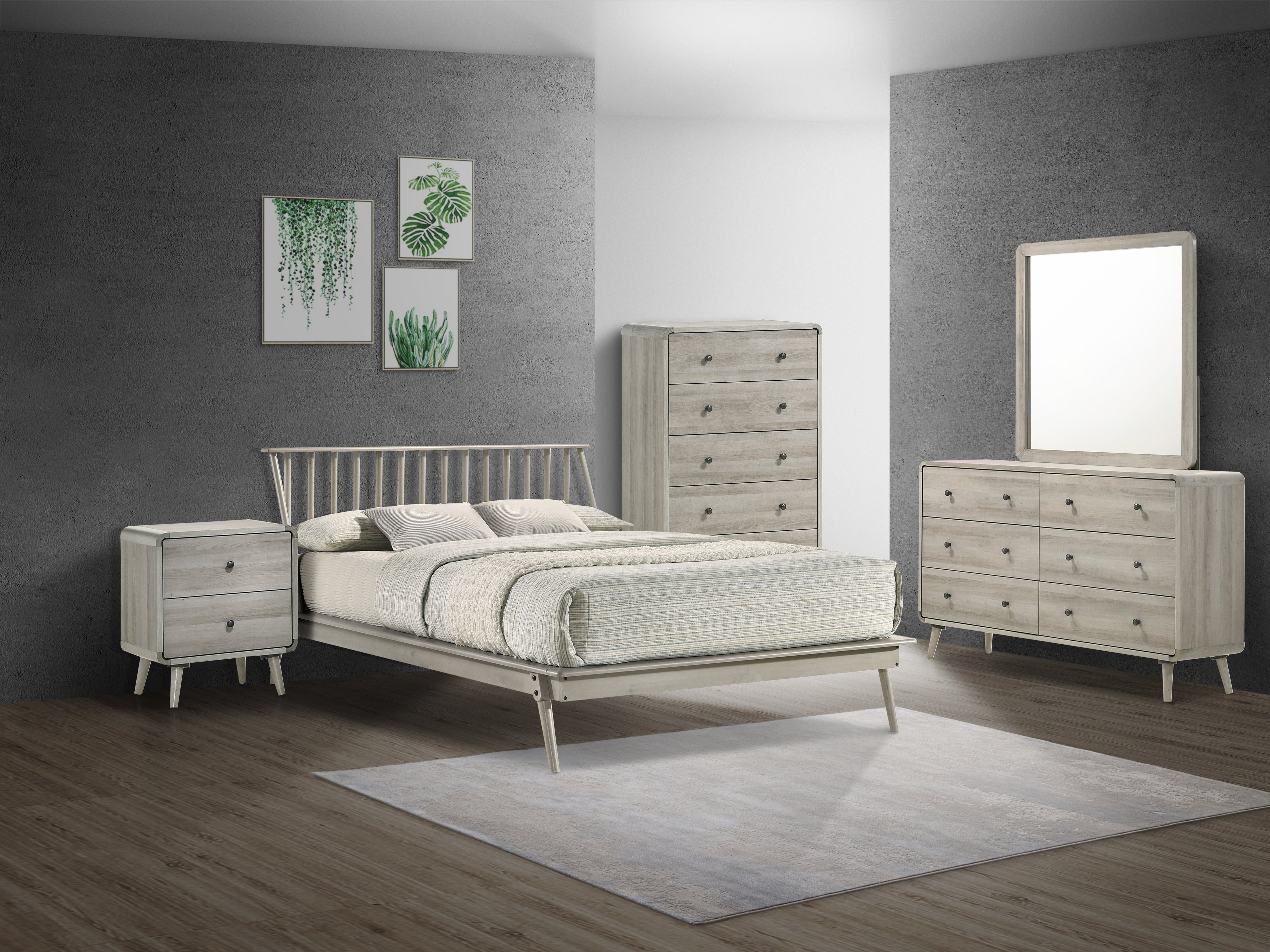 Kaiya 5 Drawer Chest - Antique Grey