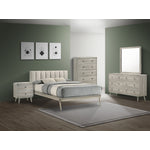 Kaiya 3-Piece Full Upholstered Bed - Antique Grey