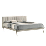 Kaiya 3-Piece King Upholstered Bed - Antique Grey