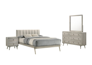 Kaiya 6-Piece Full Upholstered Bedroom Package - Antique Grey