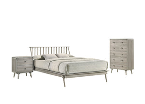 Kaiya 5-Piece Full Spindle Bedroom Package - Antique Grey