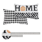 Selena I Home Pumpkin Ruffle Pillow - Black Check - 14x22