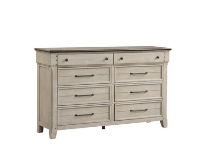 Bungalow 8 Drawer Dresser - Brown, Light Grey