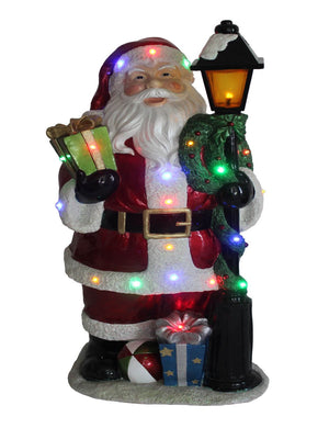 Nicholas Stacking Indoor/Outdoor Lamp Post Statue - Red/ White