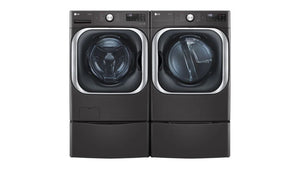 LG Black Steel Front-Load Washer (6.0 cu. ft.) & Electric Dryer (9.0 cu. ft.) - WM8900HBA/DLEX8900B