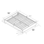 Meyer Full Platform Bed Base - Grey