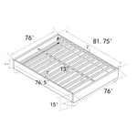 Meyer King Platform Bed Base - Grey