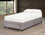 Brent Twin Platform Bed Base With Drawer - Grey