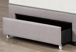 Brent Twin Platform Bed Base With Drawer - Grey