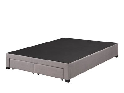 Brent Full Platform Bed Base With Drawers- Grey