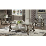Escalera Coffee Table - Antique Platinum and Clear Glass
