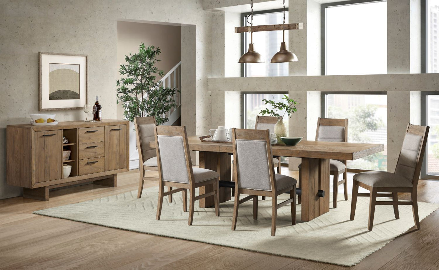 Landmark Upholstered Dining Chair - Brown, Beige