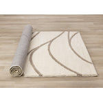 Palace Modern Curves Area Rug - Cream Taupe - 8' X 11'