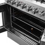 Forno Galiano 30" Stainless Steel French Door Dual Fuel Range with True Convection (4.32 Cu. Ft.) - FFSGS6356-30