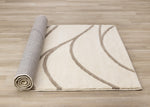 Palace Modern Curves Area Rug - 5' X 8' - Cream/Taupe