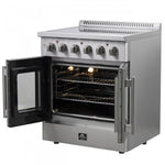 Forno Galiano 30" Stainless Steel French Door Electric Range With True Convection And Air Fry (4.32 Cu. Ft.) - FFSEL6917-30