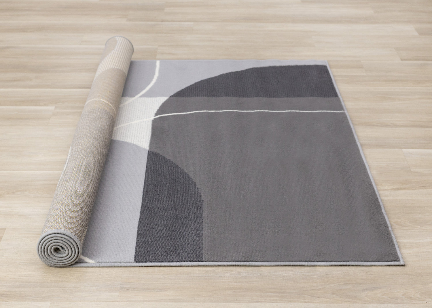 Functional Contemporary Area Rug - Grey - 5' X 8'