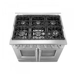 Forno Galiano 36" Stainless Steel French Door Freestanding Gas Range (5.36 Cu. Ft.) - FFSGS6444-36