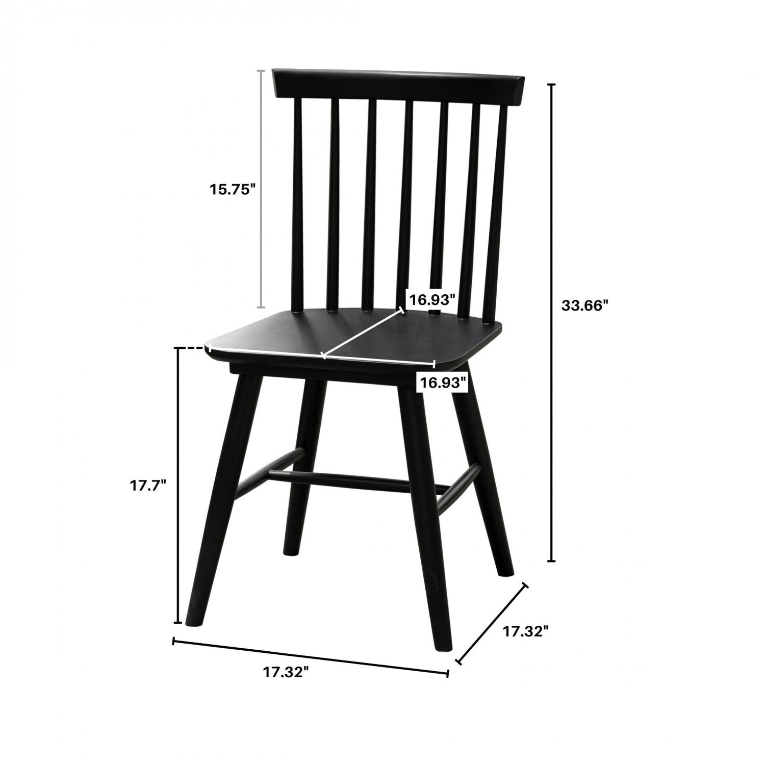 Dorsen Dining Chair - Black - Set of Two