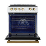 Forno Leonardo White Slide-in Induction Range (5.0 Cu. Ft.) - FFSIN0982-30WHT