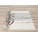 Functional Modern Soundwaves Area Rug - White Black - 8' X 11'