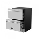 Forno Cosenza Stainless Steel 24" Built-in Undercounter Indoor/Outdoor Drawer Freezer with Ice Maker (4.69 Cu. Ft.) - FDRBI1838-24S