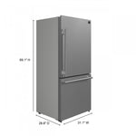 Forno Milano 31" Stainless Steel Bottom Freezer Refrigerator with Right Swing Door (17.2 Cu. Ft.) - FFFFD1785-31S