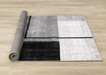 Elise Modern Geometric Area Rug - Grey Black White - 5' X 8'