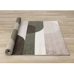 Maui Contemporary Geometric Area Rug - Cream Green - 5' X 8'
