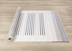 Claremont Sleek Modern Lines Area Rug - 7' X 10' - White/Grey