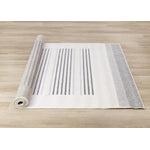 Claremont Sleek Modern Lines Area Rug - White Grey - 7' X 10'