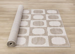 Logan Contemporary Modern Area Rug - 8' X 11' - Beige/Cream