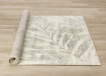 Elise Contemporary Botanical Area Rug - Cream Green - 8' X 11'