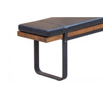 Haldra Upholstered Bench - Black/Brown