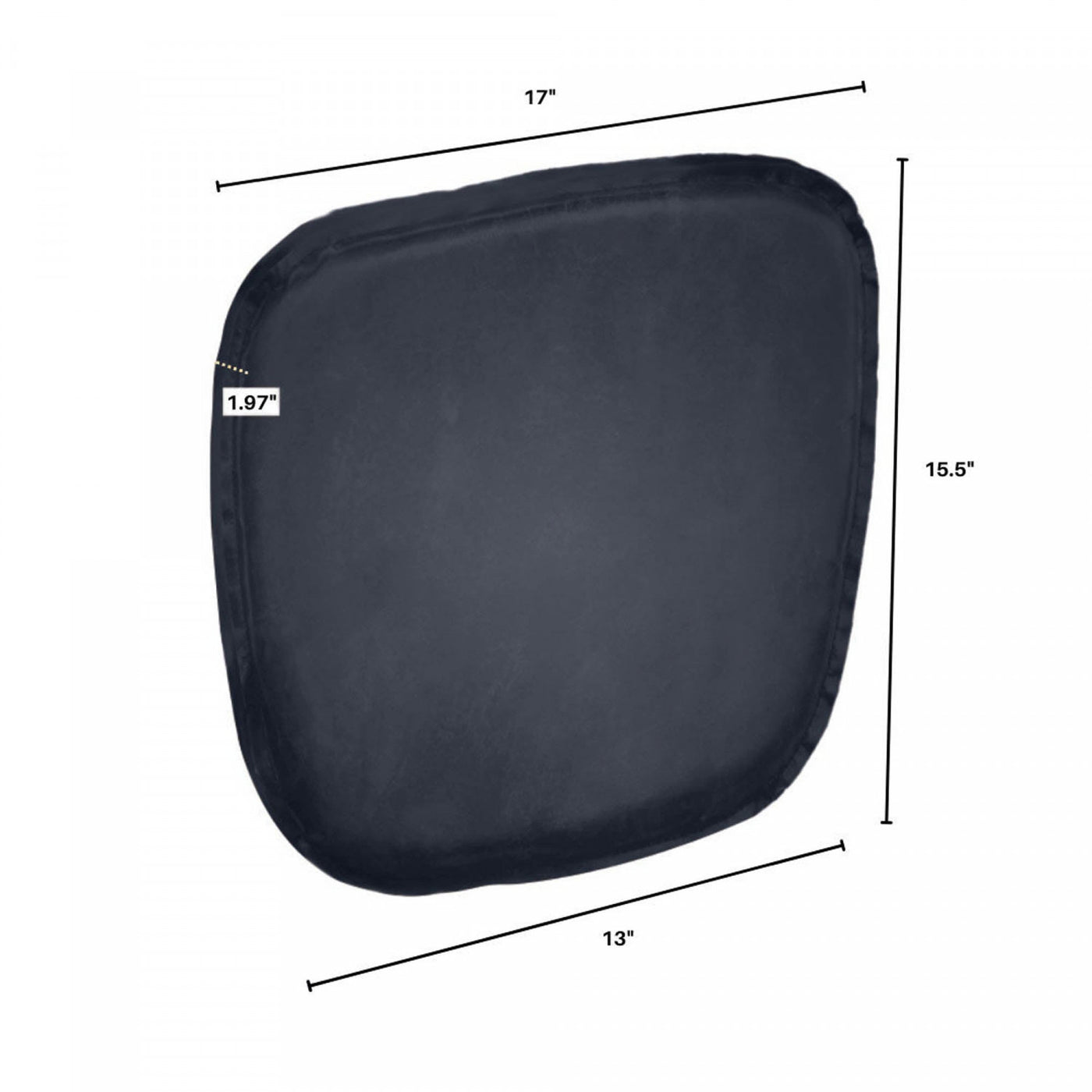 Dovren Leather Cushion Seat - Antique Black