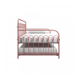 Novogratz Bright Pop Metal Twin Daybed with Trundle - Dusty Rose