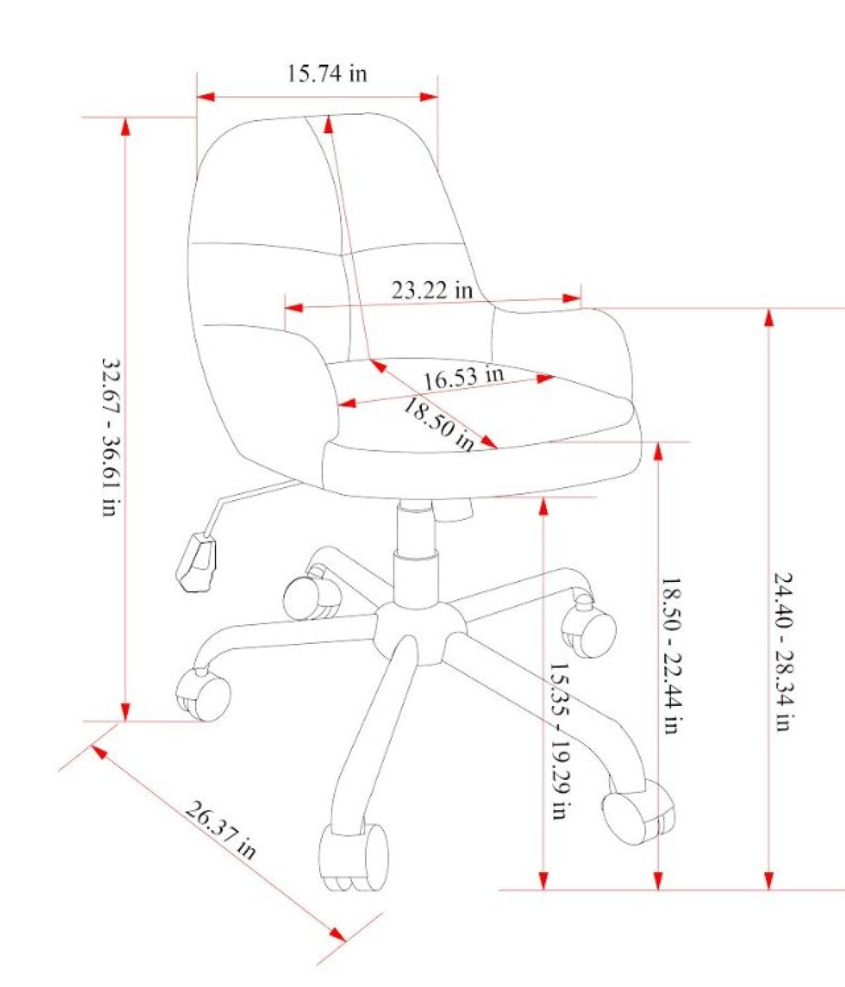 Pascal Office Chair - Grey