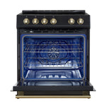 Forno Leonardo Black Slide-In Induction Range (5.0 Cu. Ft.) - FFSIN0982-30BLK