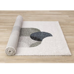 Misha Modern Geometric Area Rug - White Grey - 5' X 8'
