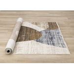 Sterling Modern Teardrop Area Rug - Brown Cream - 5' X 8'