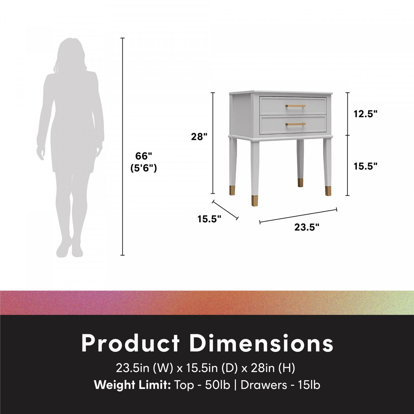 Westerleigh End Table - Dove Grey