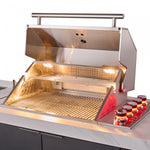 Forno Rimini White Countertop Outdoor Kitchen with 30" 62,600 BTU BBQ and 2 Beverage Centres (4.8 Cu. Ft.) - FODKT2575WHT