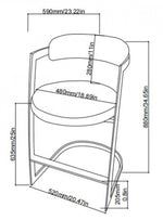 Makai Counter Stool - Gold - Set of Two