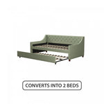 Novogratz Her Majesty Twin Daybed and Trundle - Light Jade
