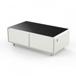 Forno Tavolo Smart Coffee Table With Dual Refrigerator Drawers - White - FCTFR7006-51WHT