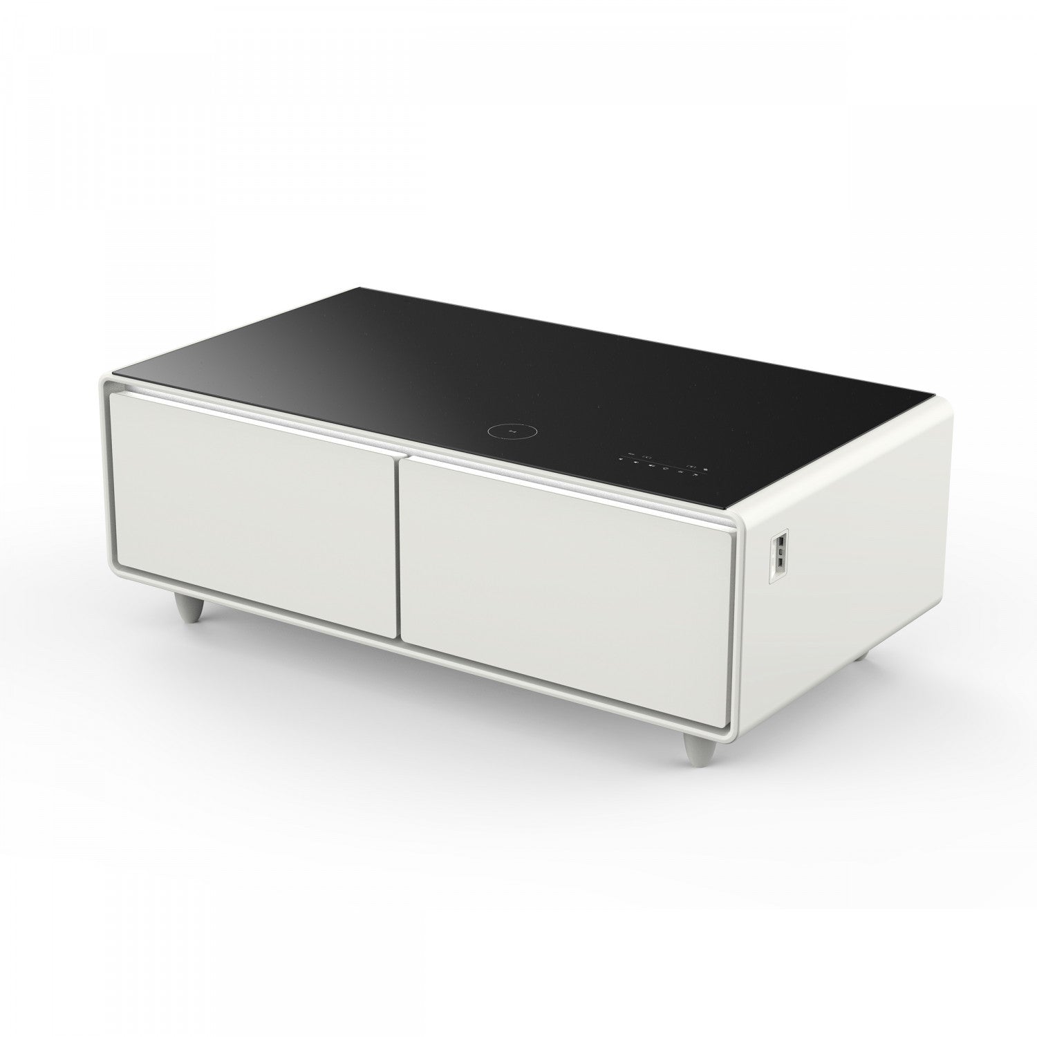 Forno Tavolo Smart Coffee Table With Dual Refrigerator Drawers - White - FCTFR7006-51WHT