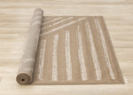 Functional Contemporary Lines Area Rug - 5' X 8' - Brown/Cream